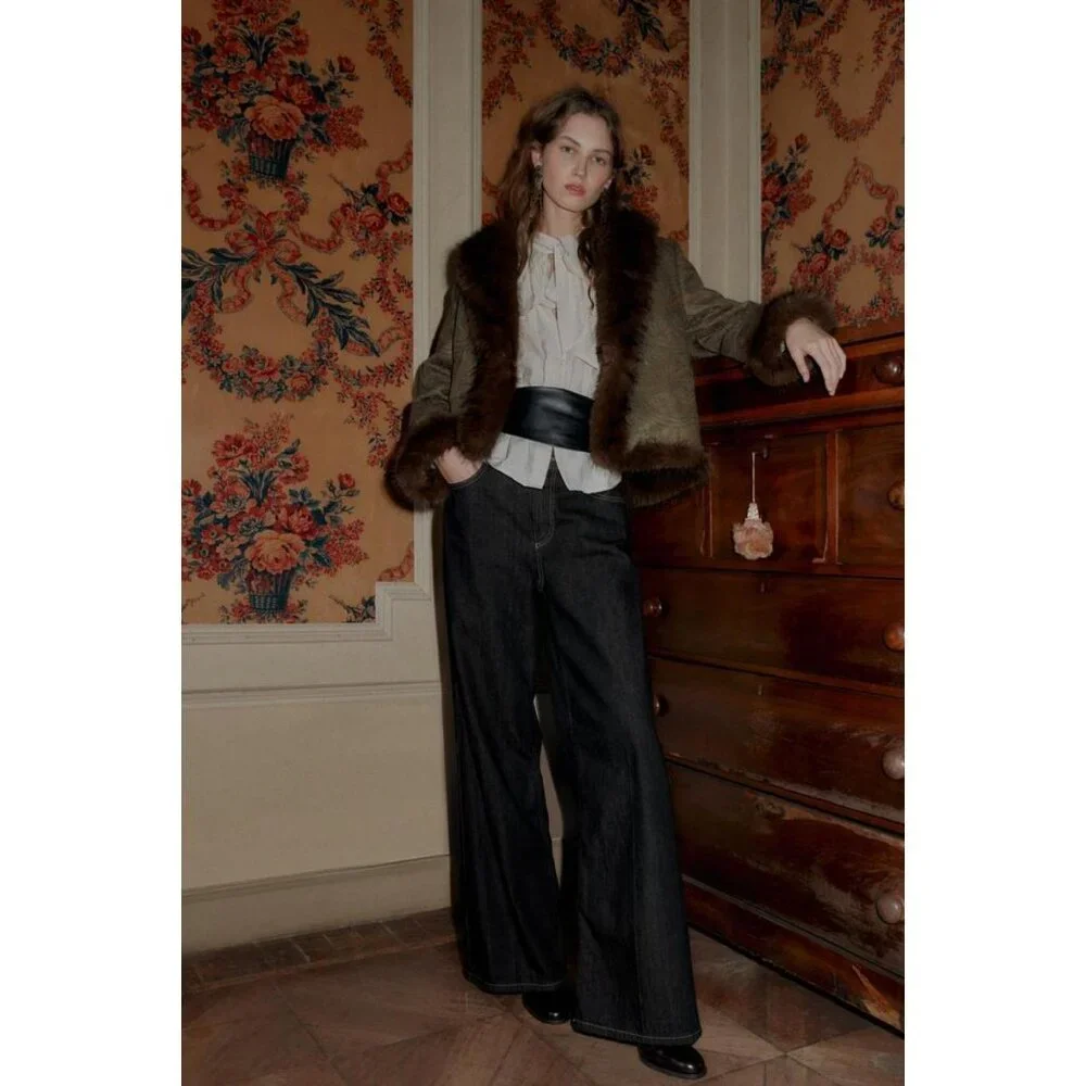 ZARA EMBROIDERED DOUBLE-FACED JACKET - Picture 2 of 10